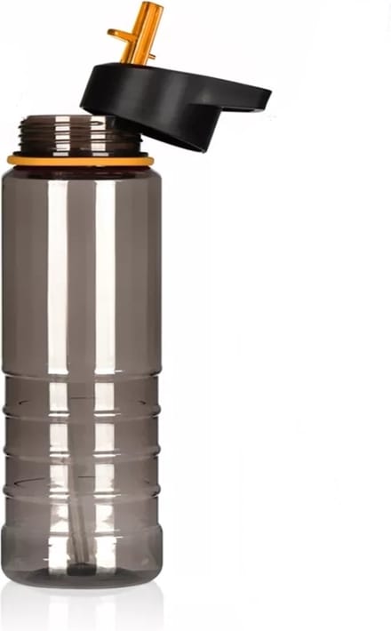 Ariko drinkfles met rietje - geel - 750 ml - bidon - waterfles