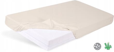 Waterdichte matrashoes Bamboe 90x200x20 beige