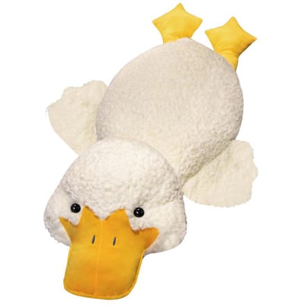 5570120Cm Groot Knuffeldier Eend Pluche Speelgoed Zacht Eend Pluche Kussen Mat Slaapkussen Verjaardag Valentijnsdag Cadeau 55cm wit