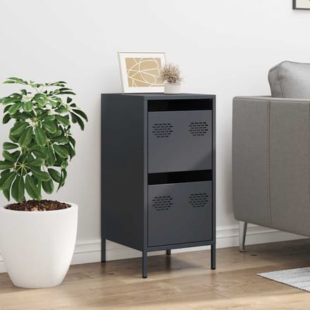 vidaXL - Dressoir - 35x39x73,5 - cm - koudgewalst - staal - antracietkleurig