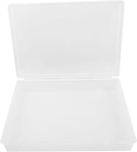 Opbergkoffer - Documentenhouder - Kantoor Organisatie - Gespsluiting Deksel - 32.5 cm - Transparant