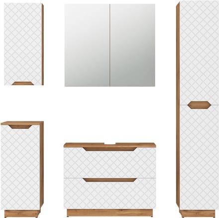 Vicco Badkamermeubelset Lotta, Wit, 5-delig
