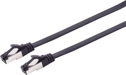Patchkabel CAT 8.1 U/FTP PIMF, flach TPE schwarz 1,0m