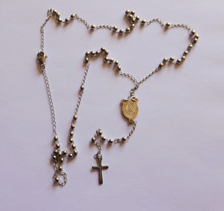 Ketting met hanger kruisje sterling zilver.