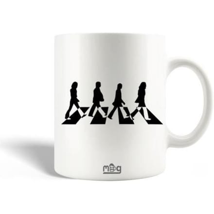 Mug en Céramique The Beatles Groupe Musical Affiche Noir Et Blanc Marche
