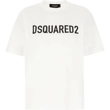 Dsquared2 T-shirt Met Opvallend Logo En Losse Pasvorm, Wit