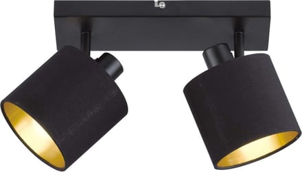 Verlichting Spotbalk - Metaal, Mat Zwart/Goudkleurig - Modern en Stijlvol Design