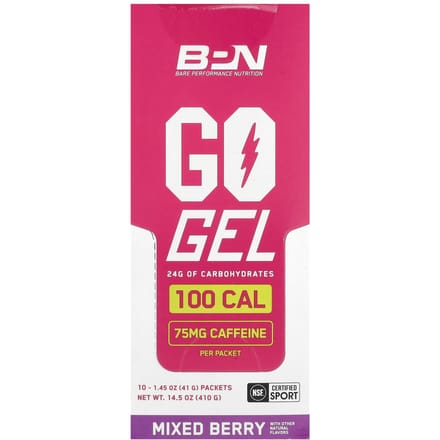 BPN, Go Gel, Mixed Berry CAF, 10 packs, 1.45 oz (41 g) each