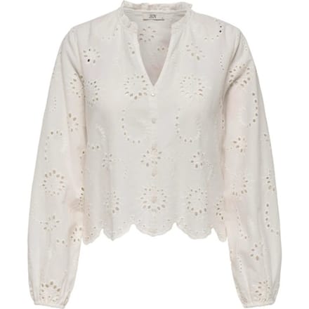 JDY - JDYDITTE L/S EMBRODERIE SHORT SHIRT WVN - Dames - Blouses