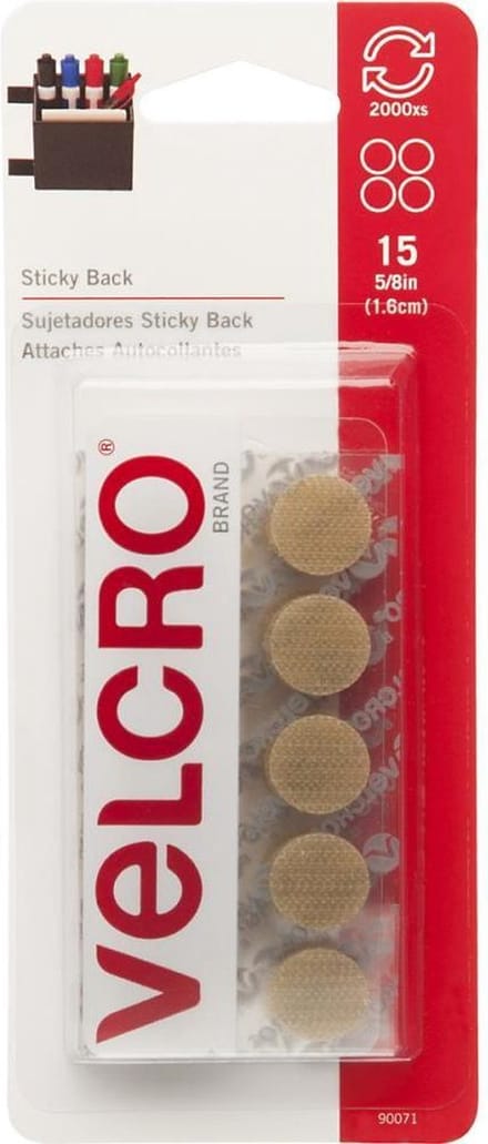 Velcro - Klittenband plakkers rond - Beige - 15 stuks