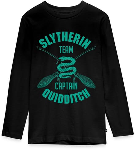 Harry Potter Slytherin Team Captain Quidditch Premium T-Shirt Tiener Lang