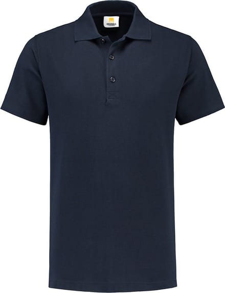 Lemon & Soda Heren basic poloshirt - donkerblauw - korte mouw - katoen - 220 gram S