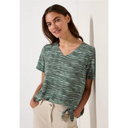V-hals blouse met print