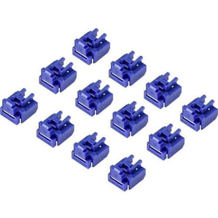 Renkforce RJ45 LAN-poortslot RF-4695228 Set van 12 stuks Blauw RF-4695228