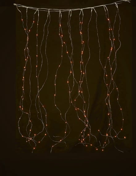 GUIRMA - Warm wit lichtgordijn 1,7 x 0,5 m, 90 leds, buiten, 8 standen
