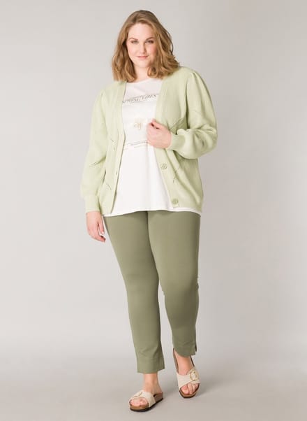 YESTA Houkje Bottoms - Greyed Army - maat X-0(44)