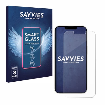 3 Stuks Savvies Screenprotector - geschikt voor Apple iPhone 13 / 13 Pro - beschermfolie glas transparant