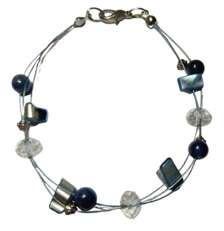 Vintage Armband Bergkristal en Parel