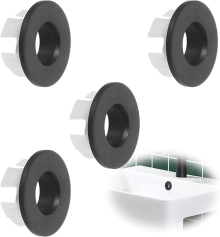 Ronde Overloopring voor Keukenspoelbak - 4 Stuks, Overloopbescherming, Afvoeraccessoires, Goudkleurig