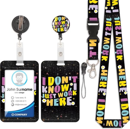 Uitschuifbare Kaarthouder Nekkoord met Clip voor Naamkaartjes en Badges
