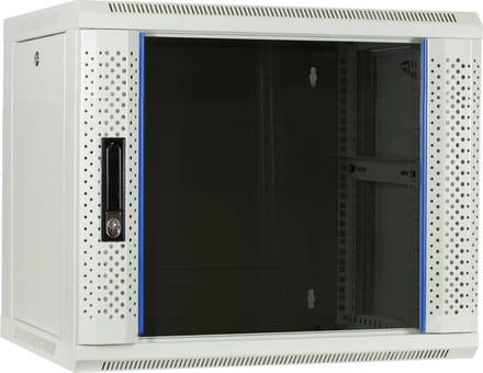 DSIT 9U witte wandkast met glazen deur 600x450x500mm (BxDxH) - serverbehuizing - serverrack - serverkast - 19 inch