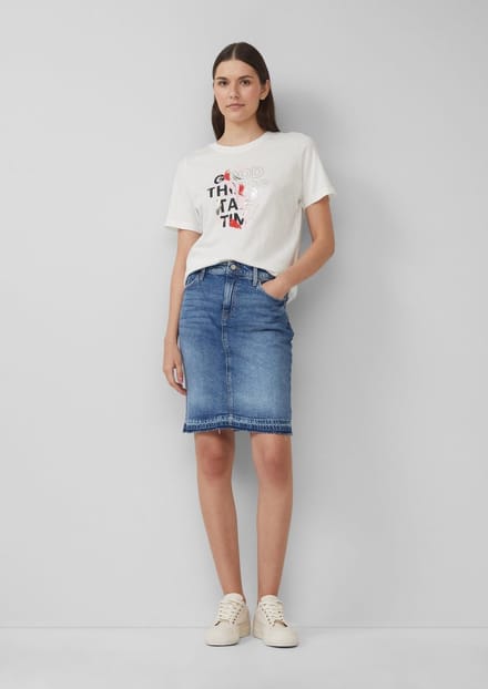 s.Oliver - female - Korte denim rok met open zoom