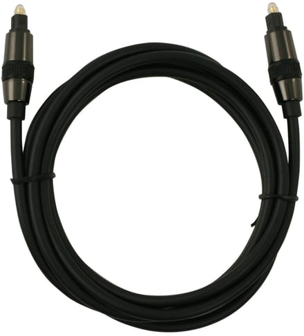 Optische kabel 1m Toslink connector metaal zwart