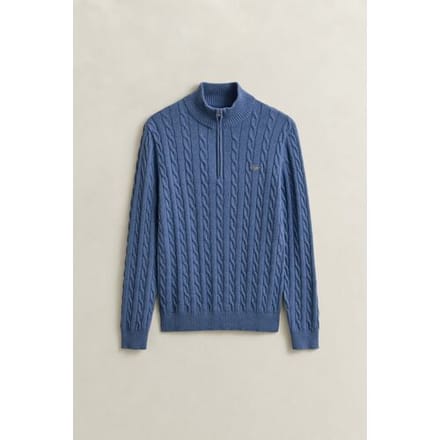 Gant 8050603 Half Rits Trui Blauw M Man