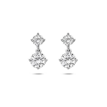 Glams oorhangers zirkonia - Zilver