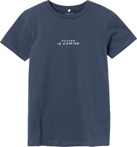 Name it t-shirt jongens - grijs - NKMtemanno - maat 122/128