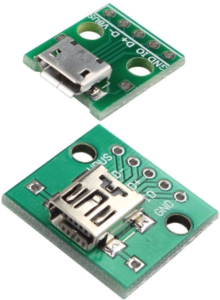 Dailygoody - Adapter Mini-USB naar 5-polige Aansluiting - Micro-USB Connector - Ideaal voor Datakabels - Compact Formaat - Breed Toepassingsgebied...