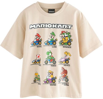 Next - Jongens - Mario Gaming T-shirt - Naturel