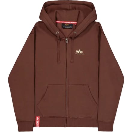 Hooded sweatshirt met rits Alpha Industries Basic Small Logo