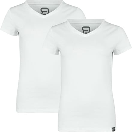R.E.D. Rock-Engineered Design wit t-shirt in een dubbele verpakking - Dames - M