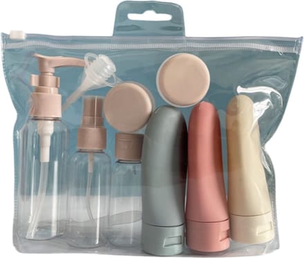 Set met reisflessen en accessoires 11-delig