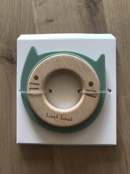 Label Label Kat Groen Hout & Silicone Bijtring LLST-15072