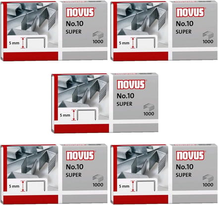 Set van 5000 nietjes No. 10 voor nietmachine en niettang
