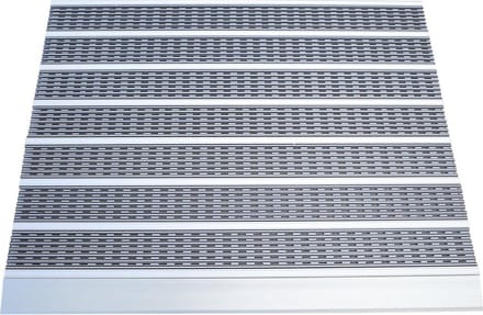 Design deurmat voor buiten - schraapmat grijs 90x60cm - entreemat met aanloopprofiel