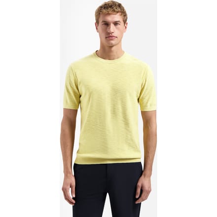 No Excess Pullover Short Sleeve Crew Neck Slub Yellow  2XL