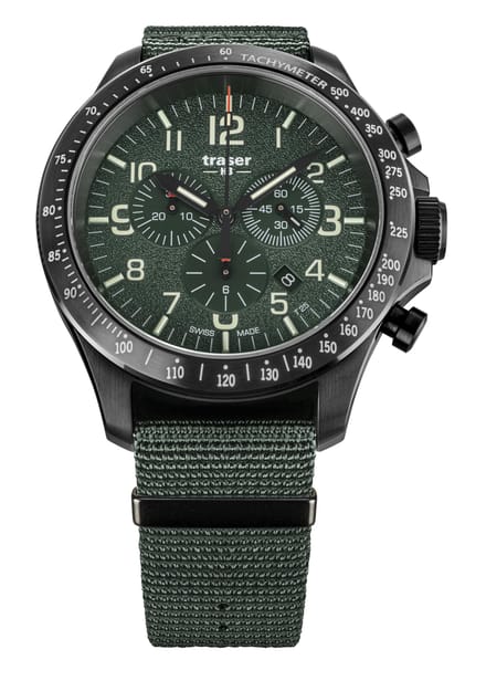 Tracer P67 Officer Pro Chrono 109463 Heren Groen groen
