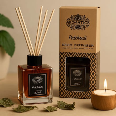 AW Geurstokjes Patchouli - 200 ml - Puur Natuur - Aromatherapie