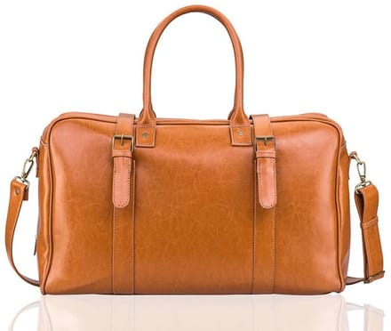 Solier SL16 Hamilton - Weekendtas Heren - Echt Leer - Handbagage Formaat - Schouderriem - Camel