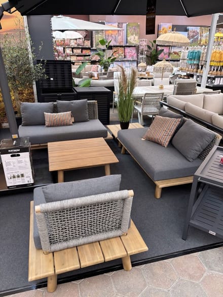 Driesprong collection - Lunar loungeset acacia white wash/rope dark...