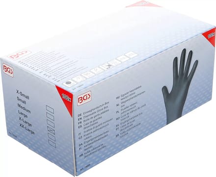 BGS Wegwerphandschoenen-box - nitril - extra grip - maat L - 100 stuks