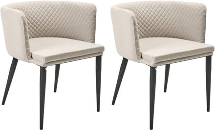 LIMASSON - Tuinstoel set van 2 - Beige - Stof