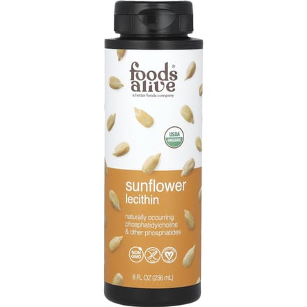 Foods Alive, Biologische Zonnebloemlecithine, 8 fl oz (236 ml)