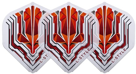 L-Style Champagne Flight EZ L1 Standard Origin Series Clear Red - Dart Flights
