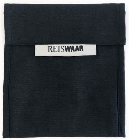 ReisWAAR - Herbruikbaar boterhamzakje XL -Zwart
