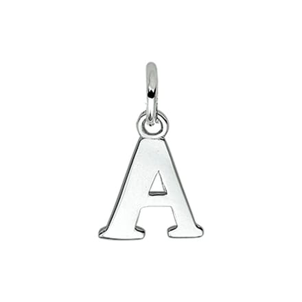 Zilver Gerhodineerde Hanger letter A 1319069