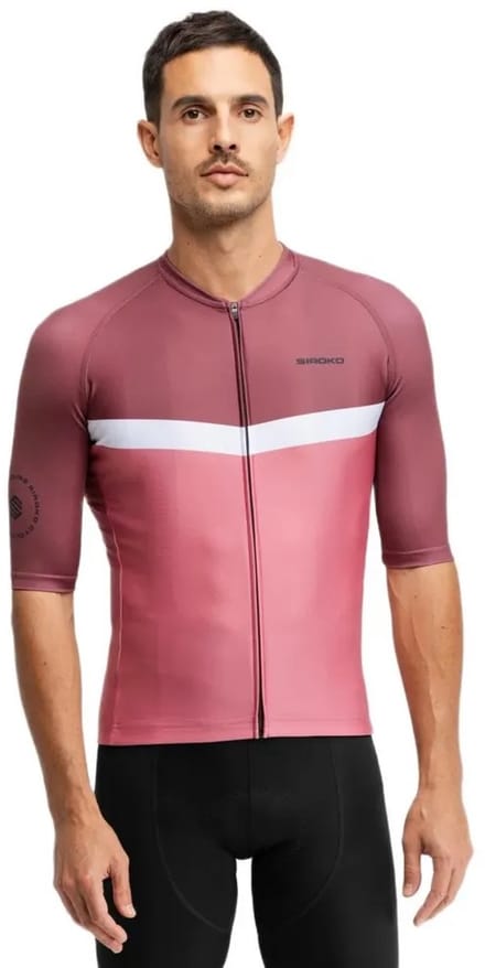 Siroko M2 Ezaro Korte Mouw Wielertrui Roze M Man
